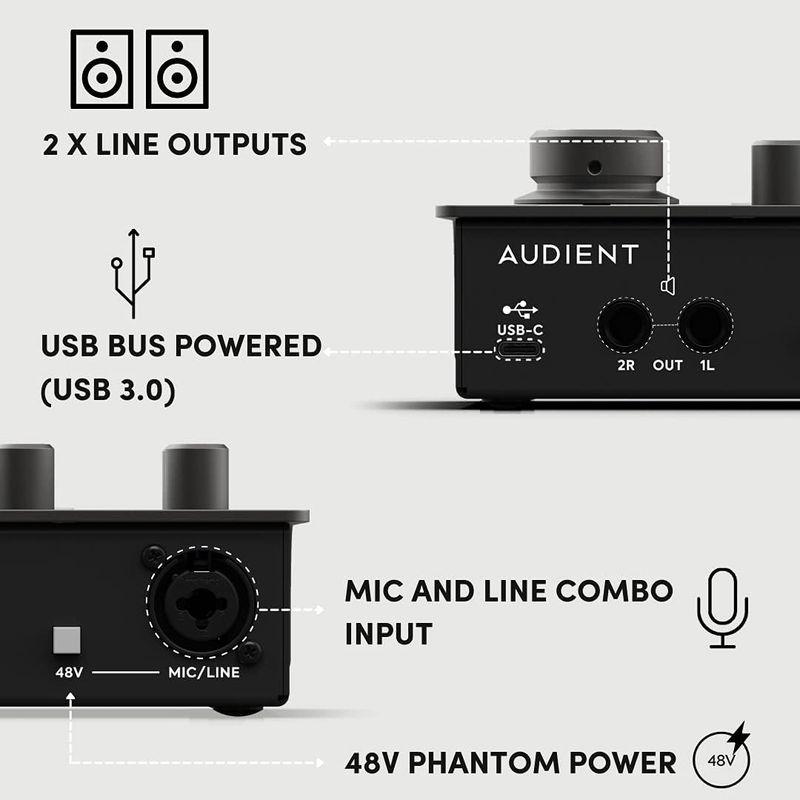 オーディオ・インターフェース audient 「iD4mkII」2in 2out USB3.0対応オーディオ・インターフェース国内正規品