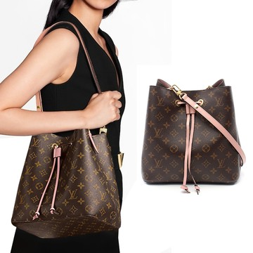 Louis Vuitton NeoNoe MM Monogram帆布水桶包 (粉色)
