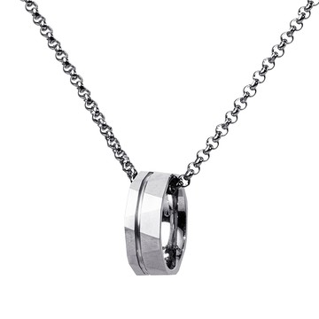 SUPERMAN純鈦戒指項鍊-男款