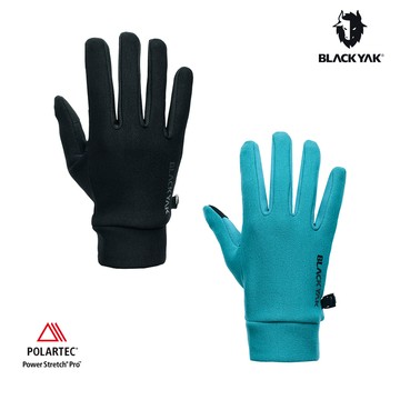 【BLACKYAK】BAC POWER STRETCH手套(灰綠/黑色)-內刷毛 可觸控 保暖手套|BYDB2NAN02