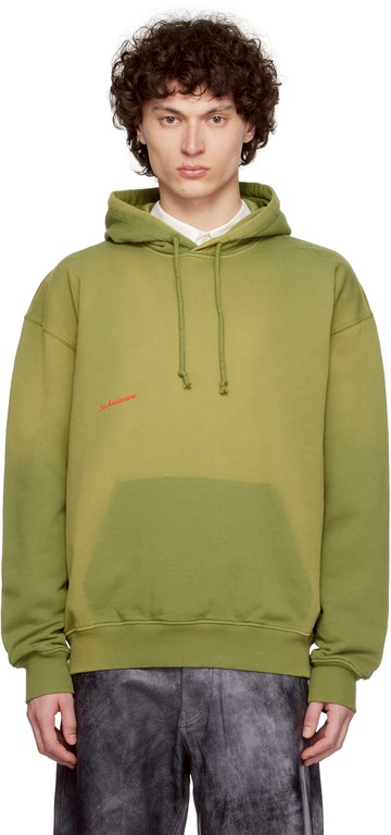 JW Anderson 绿色徽标连帽衫