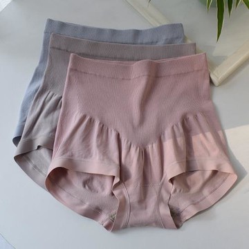 塞德納6929無縫收腹褲莫代爾艾草抗菌襠中高腰包臀提臀內褲女大紅