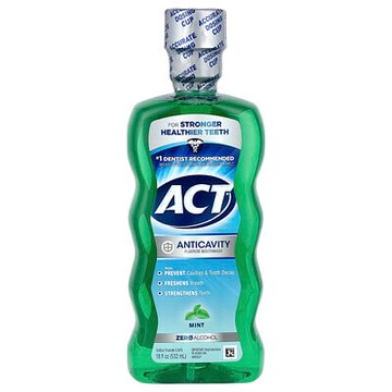 Act, 防蛀含氟漱口水，無乙醇，薄荷味，18 液量盎司（532 毫升）