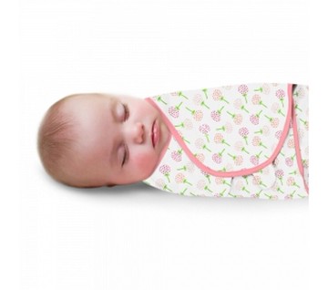 Summer Infant SwaddleMe懶人包巾0~3m S號 粉漫花朵