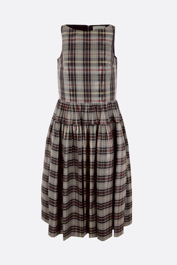 MOLLY GODDARD lurex sleeveless dress with wide skirt Woman
