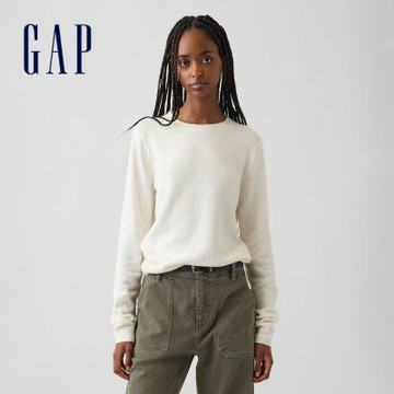 【GAP】CashSoft圓領毛衣-象牙白(908887)