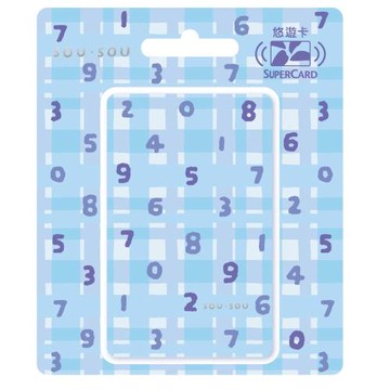 【悠遊卡】SOU．SOU SUPERCARD悠遊卡-SO-SU-U十數和隨性格子(藍)-受託代銷
