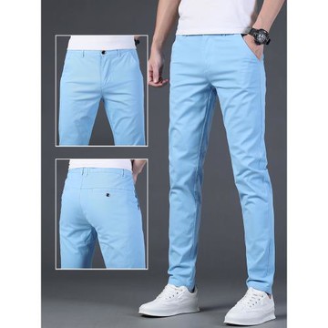 香港春秋季休閑褲男修身百搭2025年男士高端商務韓版潮流時尚長褲