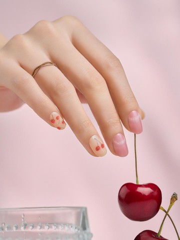 Shop Gel Magnet Press-on Gel Nails 16pcs [RED]