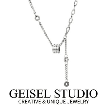 【GEISEL】小蠻腰流苏項鍊 不鏽鋼項鍊 女生項鍊 毛衣鍊 個性嘻哈項鍊 項鍊女 鎖骨項鍊(B-059)