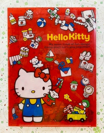 【震撼精品百貨】Hello Kitty 凱蒂貓~三麗鷗 KITTY 日本A4文件夾/資料夾-紅聖誕#33527