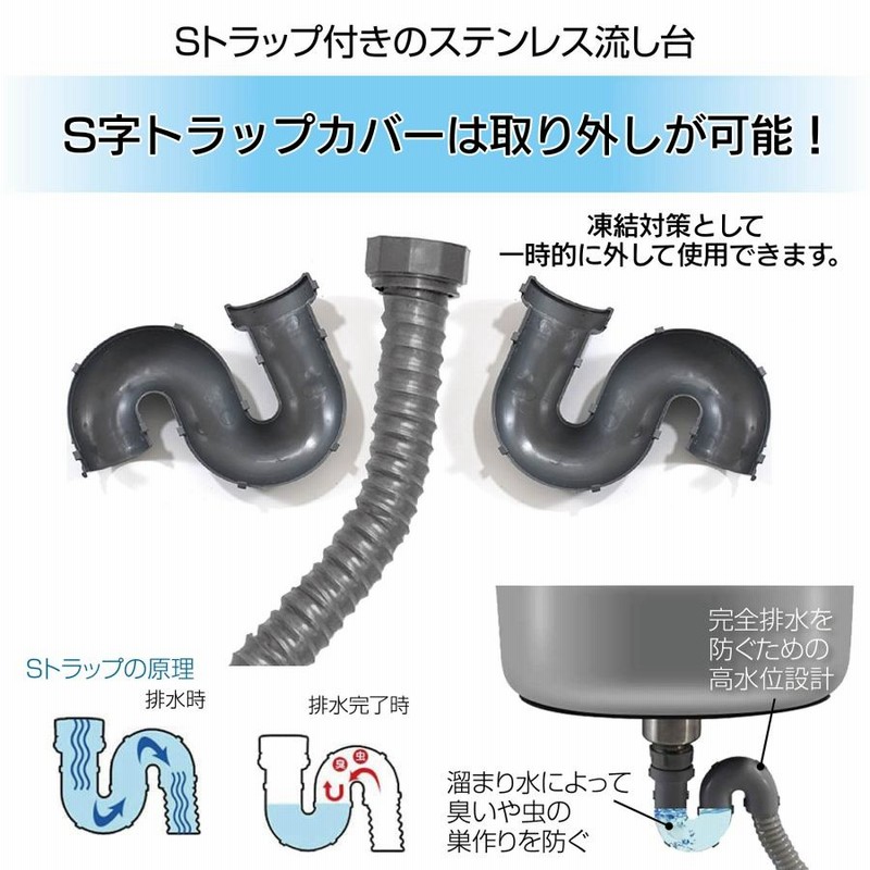 流し台 シンク ガーデンシンク ステンレス 水栓付き 蛇口 左右に