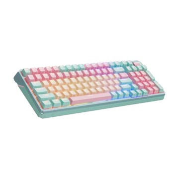 RGB無線三模機械式鍵盤  MK770  紅軸  馬卡龍色  1個