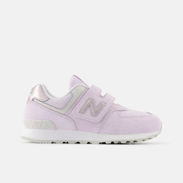 New Balance 紐巴倫 574 [P5742EV] 中童 運動休閒鞋 復古鞋 麂皮 魔鬼氈 粉紅
