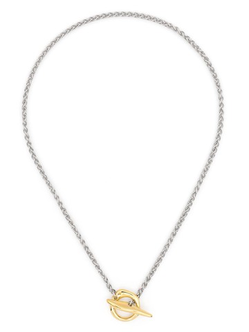 Tom Wood - Robin Duo chain necklace - unisex - 9kt Gold Plated Sterling Silver/White Rhodium Plated Sterling Silver/Recycled Sterling Silver - One ...
