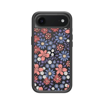 iPhone Air Mod NX -邊框背蓋組合 (相機按鈕) 黑 - 花花草草 / Flowers & Plants - 往日情懷