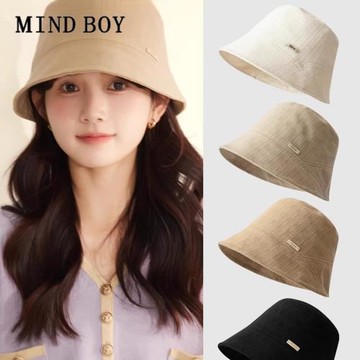 (免運)Winnie Lee高品質透氣棉麻漁夫帽女士百搭素顏遮陽盆帽水桶帽子潮