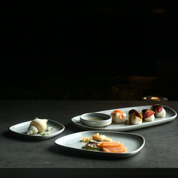 朵頤夏爾創意陶瓷異形盤家用菜盤早餐盤餐廳餐具西餐盤牛排盤平盤1入