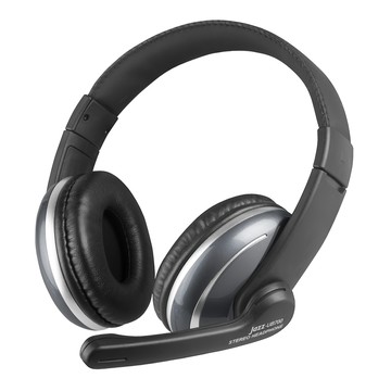 INTOPIC 廣鼎 USB頭戴式耳機麥克風 可調式麥克風 細緻皮革耳套  JAZZ-UB700  黑色