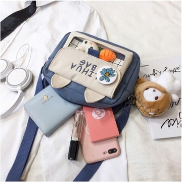 輕便手機包女超輕可愛小包包原宿 韓國ins格子少帆