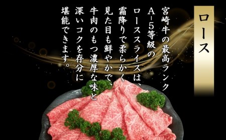 宮崎牛(A5)ローススライス500g≪みやこんじょ特急便≫_AD-0102-Q_(都城市) 10日以内お届け 宮崎牛ロース薄切り肉 500g×1パック A5 5等級 すき焼き 国産牛肉 宮崎県産牛肉 都城産 霜降り肉 ギフト 贈答用