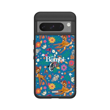 Pixel 8 Pro SolidSuit 黑 - 迪士尼-經典系列 Disney Classics - 小鹿斑比 Bambi - Flower Pattern