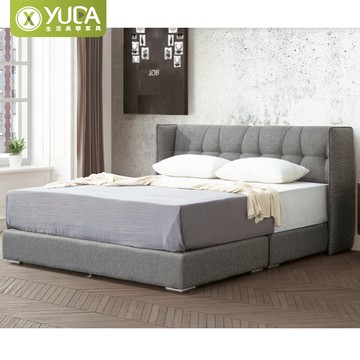 【YUDA】維爾床底/床組 / 進口深灰色布 / 5尺雙人 / 6尺雙人加大(北部免運)