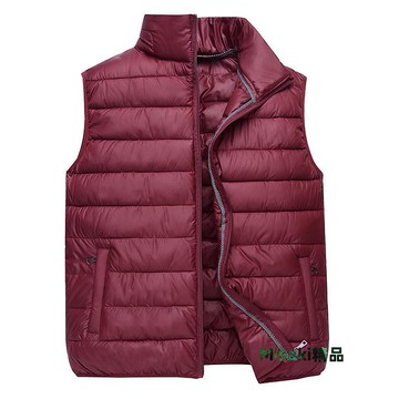 保暖背心冬裝中年棉馬夾男士中老年人羽絨棉馬甲秋冬季保暖背心爸爸棉坎肩-Misaki精品