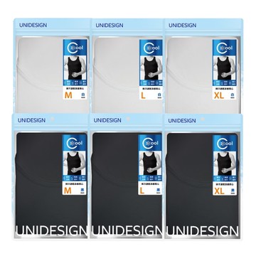 【UNIDESIGN】排汗速乾涼感背心(白/黑；M/L/XL款式任選)