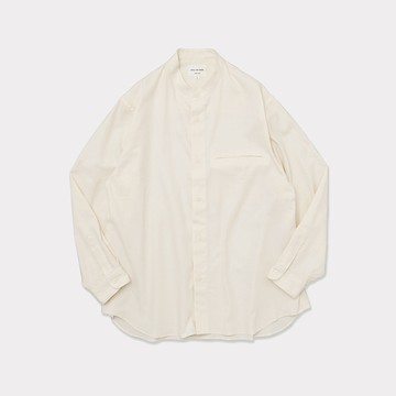 日本Still By Hand棉絲混紡斜紋布可當罩衫中等厚度長袖襯衫SH02243