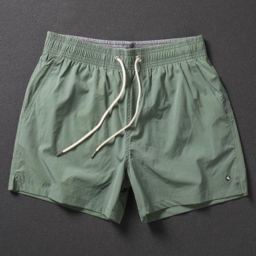 海邊沙灘泳褲男款純色速干全內襯溫泉褲運動健身跑步休閑三分短褲