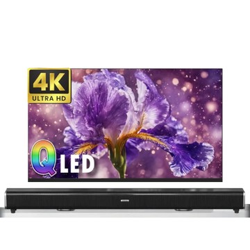 電視爆款排行榜 OMO 50型4K QLED Google認證 智慧語音遙控聯網液晶螢幕顯示器 (MO-50QA50)+2.2聲道環繞聲霸