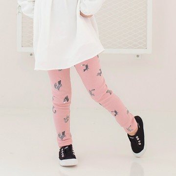 OB嚴選 親子款~彈力羊毛磨毛動物印圖內搭褲 《QA0719》童裝/現貨