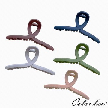 【卡樂熊】韓版優雅氣質磨砂交叉造型爪夾/髮夾(五色)
