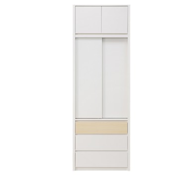 直人木業-NINA簡約風滑門三抽高被櫥衣櫃80公分