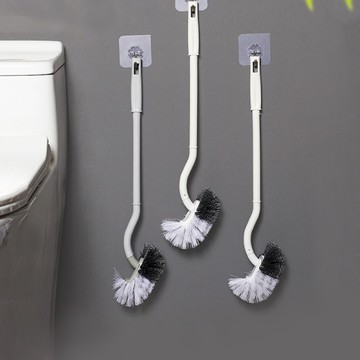 S型長柄馬桶刷 馬桶刷子 彎曲刷 彎曲馬桶刷 無死角馬桶刷 廁所浴廁清潔 清潔刷 壁掛式馬桶刷