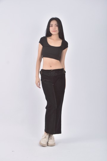 (L) tianlun黑色長褲