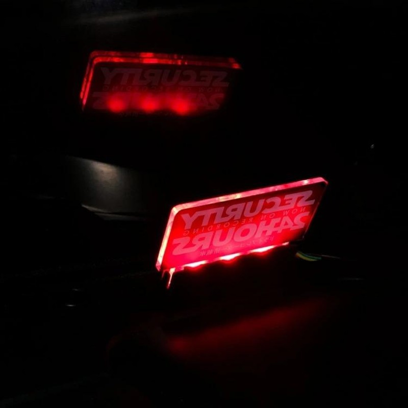 ダミーセキュリティ Led 点滅 車 くるま 盗難 防犯 警告灯 ダミー セキュリティ アクリル アクリルプレート 内装パーツ カスタムパーツ  12V車 汎用 (トヨタ ホンダ スズキ 日産 三菱 マツダ スバル ハリアー 80系 RAV4 50系 ヤリスクロス 10系 盗難防止・セキュリティ  ...