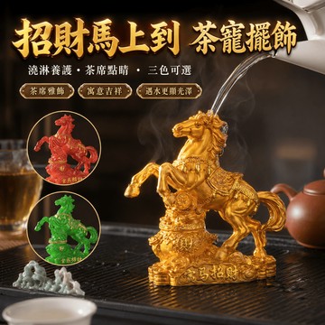 🎁台灣熱賣🎁馬到成功寶馬招財馬上有錢變色茶寵擺件可養生肖馬茶玩茶桌茶盤裝飾品泡茶杯 功夫茶 快客杯 旅行茶具 茶漏 茶葉