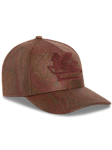 ETRO - paisley-jacquard baseball cap - women - Canvas - M - Red