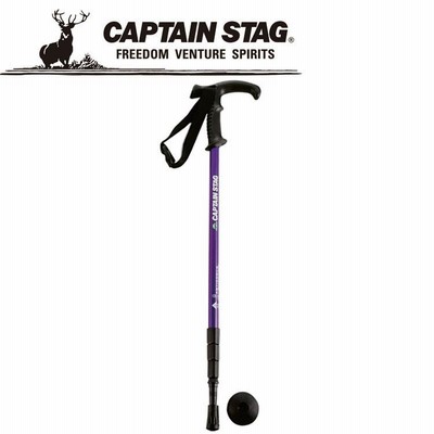 キャプテンスタッグ トレッキングステッキTグリップ4ダンPL M9840 CAPTAIN STAG
