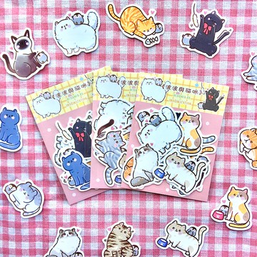 波波與貓咪   I 貼紙包 I