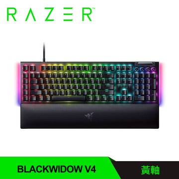 【Razer 雷蛇】黑寡婦蜘蛛 幻彩版 V4 電競鍵盤｜黃軸