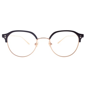 CARIN 光學眼鏡 ALEX P C1 率性眉框 0度藍光鏡片 眼鏡框 - 金橘眼鏡