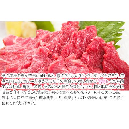 ふるさと納税 希少な純国産 2年連続農林水産大臣賞受賞の絶品馬刺し！熊本こだわり霜降り馬刺し750gタレ.. 熊本県長洲町