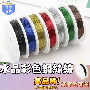 【蝦皮⚡隔日到貨】彩色鐵絲線 鐵絲卷 彩色鋼鐵線 花藝鐵絲 串珠引線 串水晶 彩色 DIY串珠手鏈線 細鐵絲鐵線 整捆線
