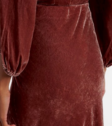 Velvet Felicity velvet midi skirt