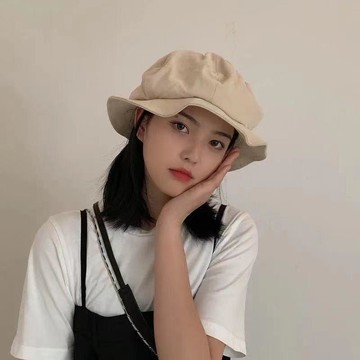 限時特賣網紅貝雷帽女夏季大頭日系雲朵帽遮陽帽子女春秋小衆漁夫帽顯臉小