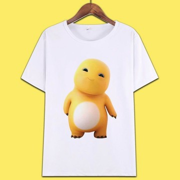 暢銷熱賣🔔奶龍衣服 卡哇伊長袖上衣 交換禮物 生日禮物 奶龍小七短袖男t恤女可愛黃色小龍表情包2023新款夏季學生情侶