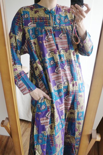 Vintage 華麗圖騰美國洋裝